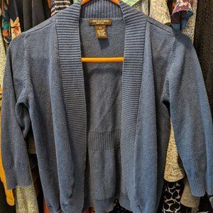 Linda Matthews Petite 3/4 Length Cardigan Small Women's Sweater